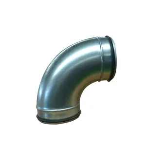 HVAC ventilation air duct fittings / Spiral duct components reducer / bend / saddle / T piece 0.5mm galvanized pipe fittings