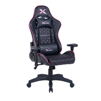 Chaise de Gaming Racing Moderne Réglable en Cuir PU Noir, Pivotante et Inclinable, avec Accoudoirs 2D et Vérin à Gaz Certifié Classe 3