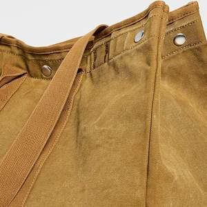 กระเป๋าผ้าแคนวาสกันน้ำสีกากีแบบ DIY  ขนาดใหญ่ สะพายไหล่  สำหรับผู้หญิง สีพื้น  ใช้ได้ทุกฤดู  สำหรับเดินทาง  ไปเที่ยวทะเล - Product Image 3