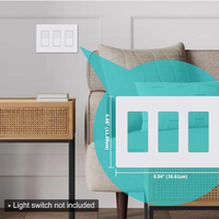 Plaque murale modulaire Hooanke à 3 modules pour interrupteur et prise électrique standard US, avec câblage flexible