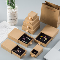Boîtes cadeaux en papier pour bijoux en gros, recyclables, pour colliers et bagues, boîte rigide à tiroir pour la Saint-Valentin