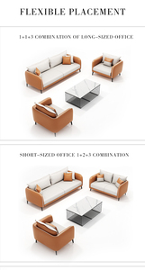 Muebles de oficina, sofá de recepción moderno comercial, sofá de oficina, sofá de oficina de cuero, conjunto de muebles - Product Image 5