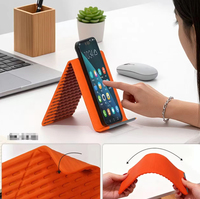 Support de téléphone portable pour voiture, support de tablette et d'ordinateur portable de bureau, créatif, pliable, réglable en hauteur, en plastique