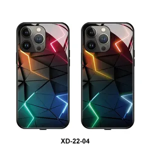 Lumière LED Smart Luminous Voice-activated Anime Sound Control Phone Case pour SamsungS20FE A53 A33 A72 A52 Mobile Glass Protectors