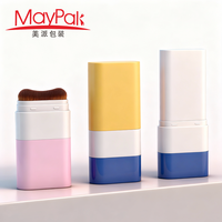 Qualité Vide 10ml 15ml 20ml Plastique PP Cosmétique Recyclable Ovale Twist up Déodorant Bâton Conteneur avec Brosse