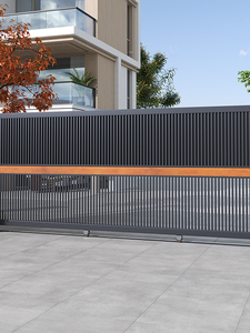 Hợp kim nhôm có thể thu vào cửa trượt tự động cho biệt thự nông thôn tự xây nhà đôi cửa sắt nghệ thuật sân thiết kế hiện đại - Product Image 2