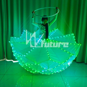 Jupe de danse lumineuse à LED - Lumières colorées rechargeables réglables pour la danse du ventre, les spectacles sur scène, les festivals et les fêtes - Product Image 5