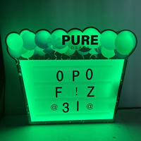 Panneau LED personnalisé avec logo, lettres lumineuses pour boîte de nuit, panneau de messages VIP, lettres interchangeables, panneau de service de bouteilles en acrylique, présentoir de bouteilles