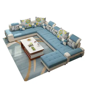 Fashion Fabric Cheap Living Room 7 Seater Sofa Specific Use Royal Sofa Set