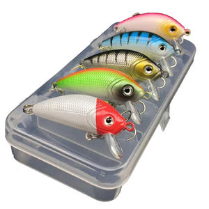 KEWOTE vente en gros 5 couleurs disponibles appâts artificiels manivelle en plastique dur leurres de pêche ensemble <span class=keywords><strong>peche</strong></span> au coup siège - Product Image 1