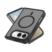 Étui de téléphone portable magnétique pliable pour iPhone Duo, finition mate, translucide, antichoc, protection intégrale