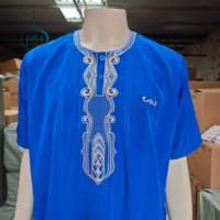 Premium Koshibo hombres Thobe Arabia Saudita Dubai túnica árabe Kaftan mezquita fiesta manga corta transpirable bordado Thobe