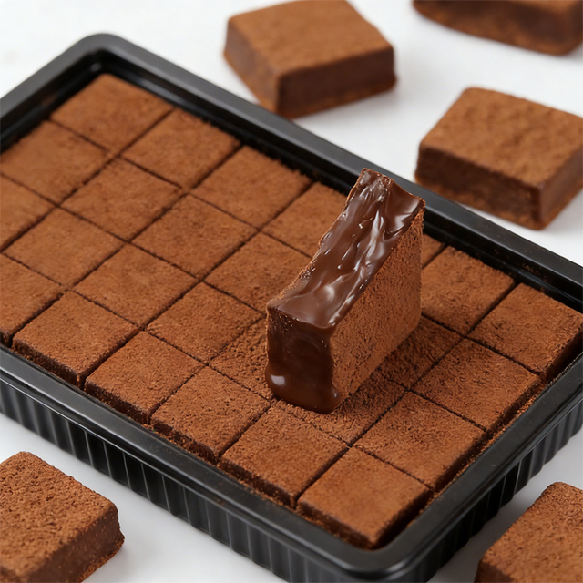 Wholesale Milk Chocolate Truffle Snack Gift Box 40g Soft Chocolate Bar with Chocolate Cocoa Powder Halal Chocolate Candy