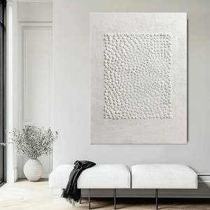 Peinture murale abstraite personnalisée en gros, style Wabi Sabi, faite à la main, texture 3D, acrylique sur toile, pour salon et maison - Product Image 1