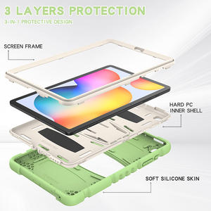 Coque rigide en plastique et silicone avec trépied de 10.4 pouces, pour <span class=keywords><strong>Samsung</strong></span> <span class=keywords><strong>Galaxy</strong></span> <span class=keywords><strong>Tab</strong></span> <span class=keywords><strong>S6</strong></span> <span class=keywords><strong>Lite</strong></span> P610/P615 - Product Image 4