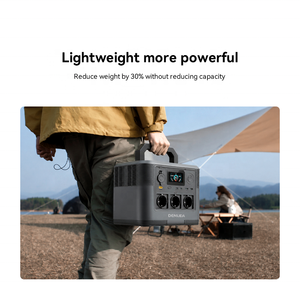 เครื่องกำเนิดไฟฟ้าสำรองแบบพกพา UPS 1200W สถานีไฟฟ้าฉุกเฉิน  สำหรับยุโรปและอังกฤษ 110v แบตเตอรี่ลิเธียม Lifepo4 ชาร์จซ้ำได้ ใช้งานกลางแจ้ง - Product Image 4