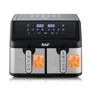 RAF R.5382 Freidora de Aire de Doble Cesta de Diseño Clásico 4.5L+4.5L 2000W de Acero Inoxidable, Sin Aceite, Inteligente - Product Image 2