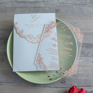 <strong>Personalised</strong> Luxury Acrylic Wedding <strong>Invitation</strong> Cards - Product Image 2