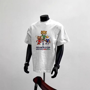 [Outlet de Fábrica] Camiseta de Algodón de Manga Corta con Estampado de Dibujos Animados EE. UU.-Canadá-México 2026, Casual y Holgada para Fans y Aficionados Extranjeros - Product Image 5