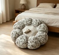 Coussin rond en coton nordique avec rembourrage en polyester, non toxique et lavable, pour les fesses
