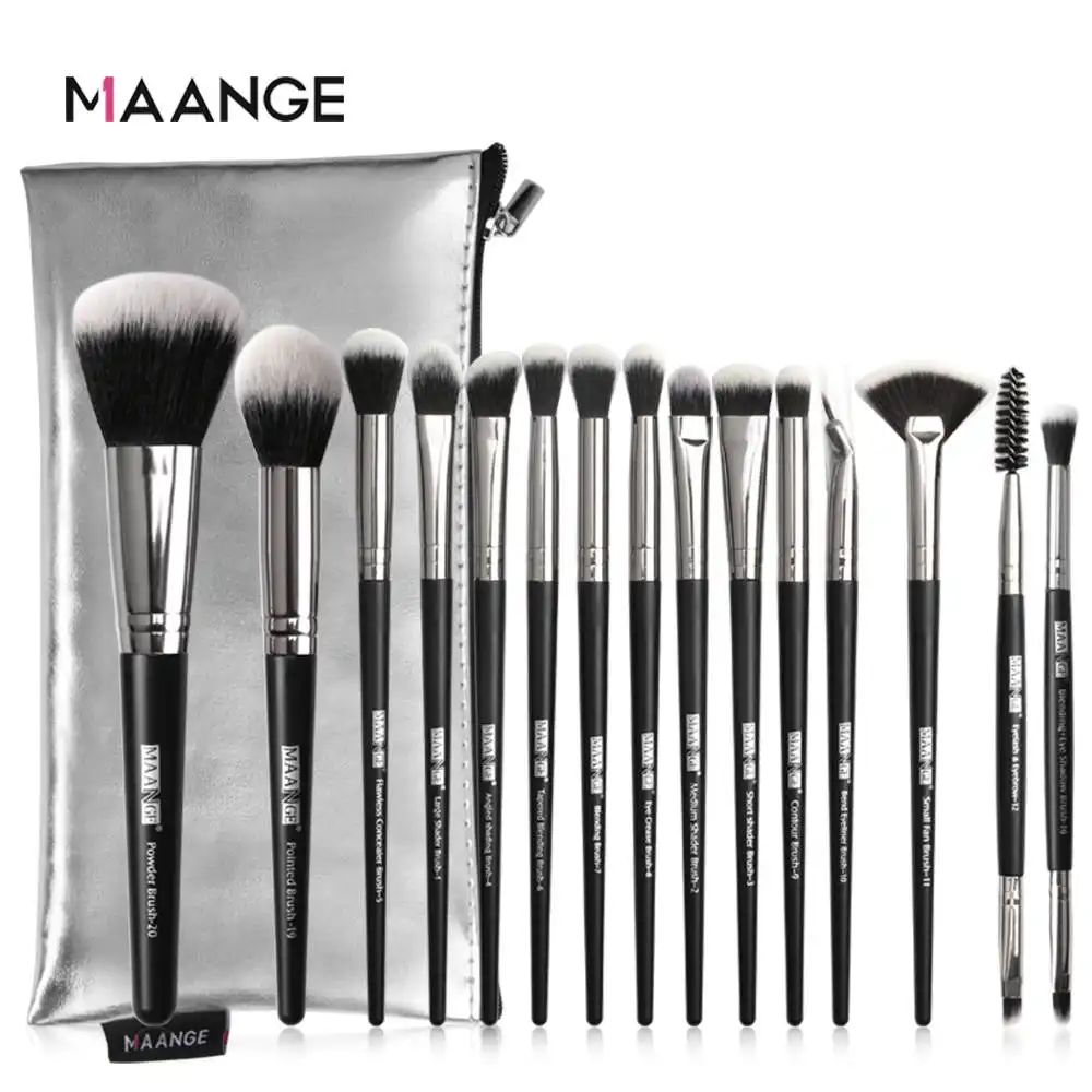 MAANGE 15pcs private label foundation makeup brushes set