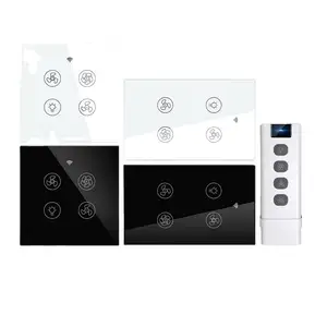 Tuya smart EU US Wifi and RF control Fan Light Switch Interruptor Inteligente Touch Control Panel Support Alexa Google Home