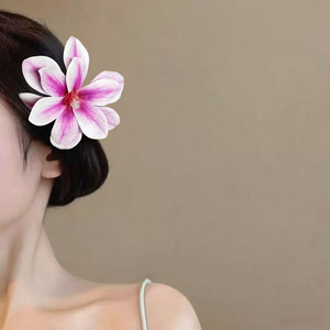 Korean <b>Sweet</b> Fresh Style Fabric Colorful <b>Flower</b> Side Duckbill Hair Clip High Quality Fashion Hair Accessories for Women Girls - Product Image 6