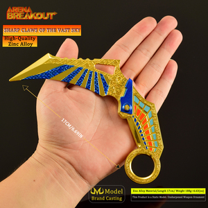 Arena Breakout Anime Game Arme périphérique Modèle Griffe céleste Véritable 17CM Alliage COS Prop Garçon Cadeau Jouet Griffe Couteau Karambit - Product Image 4
