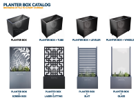 Jardinière en aluminium pour extérieur, taille standard ou personnalisée