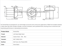 Écrou sphérique de support minier en gros, fabriqué en usine - Écrou d'ancrage à tête champignon traité thermiquement pour boulon de toiture, certifié CE/ISO/ASTM