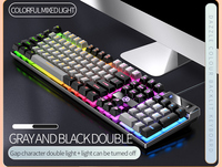 X76-1 Özel Renkli K500 Mekanik Laptop Oyun RGB Kablolu Klavye, USB Tip A Arayüzlü, Dökülmeye Dayanıklı