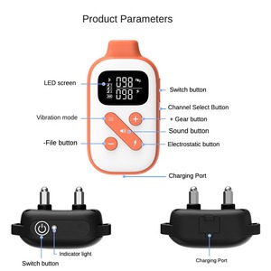 Collier de dressage pour chien à télécommande avec batterie au lithium rechargeable IPX7, fournitures de dressage pour animaux de compagnie en plastique - Product Image 2