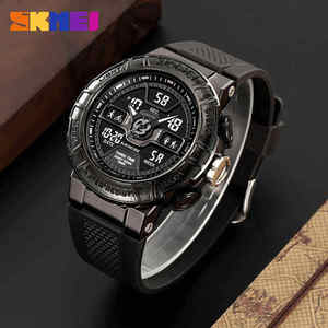 Reloj de Pulsera Electrónico SKMEI 2227 para Hombre con Correa de Silicona, Reloj Digital de Cuarzo con Doble Pantalla y Cuenta Regresiva - Product Image 6