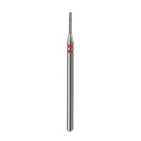 Foret à ongles diamanté de précision Formula Profi, mini cylindre arrondi 1,0 mm, grain fin rouge pour cuticules et côtés des ongles