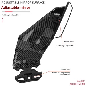Espejos Retrovisores Laterales para Motocicleta, Base Delantera, Lente Convexa HD Pequeña, Universales para Motos Deportivas - Product Image 3
