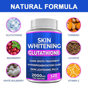 Hizmet başına 2000MG 120 Vegan kapsül karanlık noktalar hiperpigmentasyon bakım cilt aydınlatma cilt beyazlatma glutatyon kapsül - Product Image 4