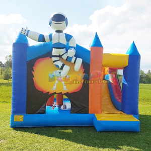 Castillo inflable con temática espacial comercial, brincolín inflable para niños, castillo hinchable espacial con tobogán y casa de juegos. - Product Image 4