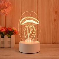 Lampe de nuit LED 3D licorne en ABS acrylique avec télécommande, illusion d'optique noir/blanc pour chambre d'enfant - Cadeau décoratif