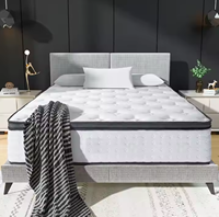 Matelas Hybride à Ressorts Ensachés Design Moderne Grande Taille (5*6 PI) avec Mousse Acoustique à Mémoire et Latex Naturel pour Hôtel, Emballé en Boîte