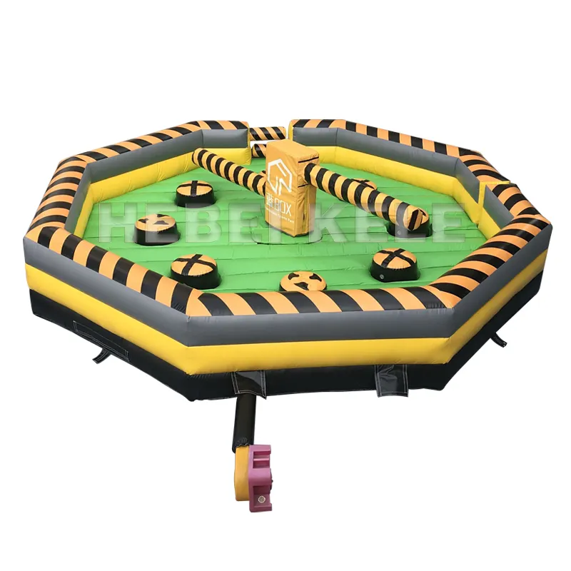 Inflatable trampoline park fun inflatable rotary machine Russian turntable interactive game inflatable obstacle bed toys