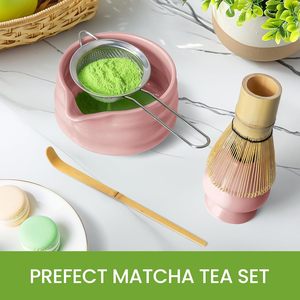 OEM Logo Package Gift Box Handmade Porcelain Pouring <b>Matcha</b> Bowl Chawan Artisan Glazed <b>Matcha</b> <b>Set</b> with Bamboo Whisk Chasen - Product Image 2