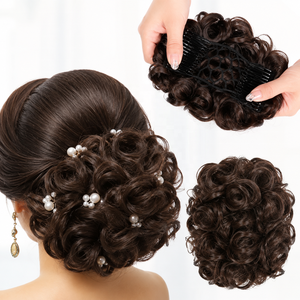 <span class=keywords><strong>Chignon</strong></span> Afro Bouclé Synthétique Effet Coiffure Désordonnée pour Femme - Product Image 1