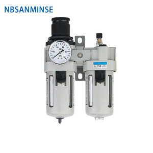 NBSANMINSE Filtre à air, régulateur et lubrificateur AC2010 – Unité pneumatique triple pour traitement de source haute pression - Product Image 1