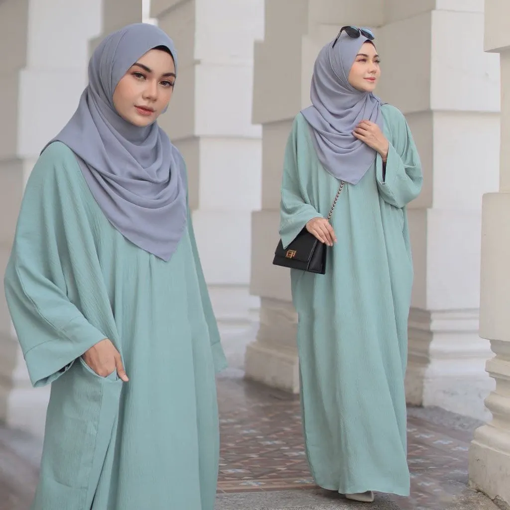 2022 Newest Women Islamic Clothing Muslim Dress Muslim Abayas Latest Open Silk Satin Abaya for women