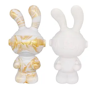 Yeni tasarım manuel boyama Diy boya tasarrufu beyaz tavşan sıvı sanat vinil oyuncak çocuklar ve yetişkin için