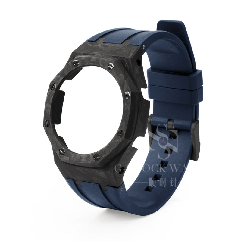 ตัวเรือนเมเทอไรต์ สายสีน้ำเงิน หมุดตัวล็อคสีดำ