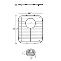 Grille de protection d'évier anti-rouille avec drain centralisé pour évier de cuisine