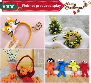 200 PCS Gold Pipe Cleaners Chenille Stem Set 100 PCS Laranja + 100 PCS Glitter Gold Craft Pipe Cleaners DIY Fuzzy Stick Art Crafts - Product Image 4