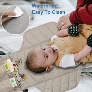 Échantillon gratuit, vente en gros, tapis à langer multifonctionnel imperméable personnalisé, tapis à langer portable pour bébé - Product Image 4