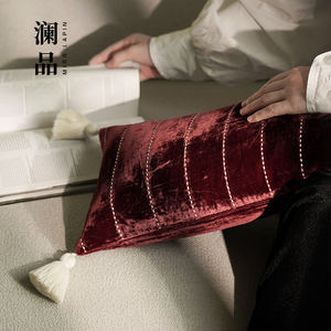 MISSLAPIN bantal pinggang panjang dekorasi perayaan Natal bantal Sofa ruang tamu hijau merah bantal perayaan Tahun Baru - Product Image 2